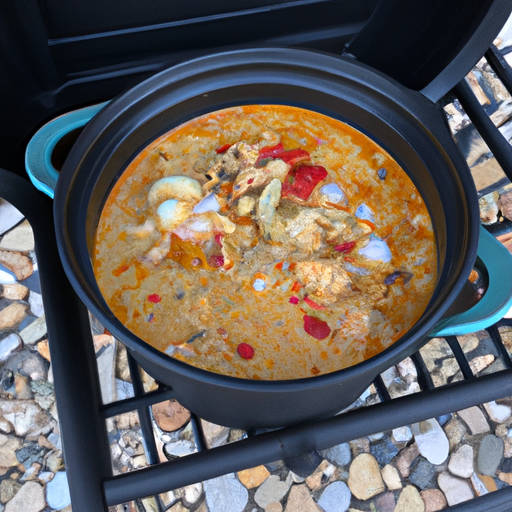 A Dutch oven filled with various ingredients, showcasing the versatility of Dutch oven cooking.